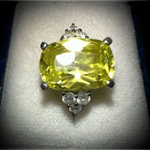 Faux Citrine Crystal with CZs